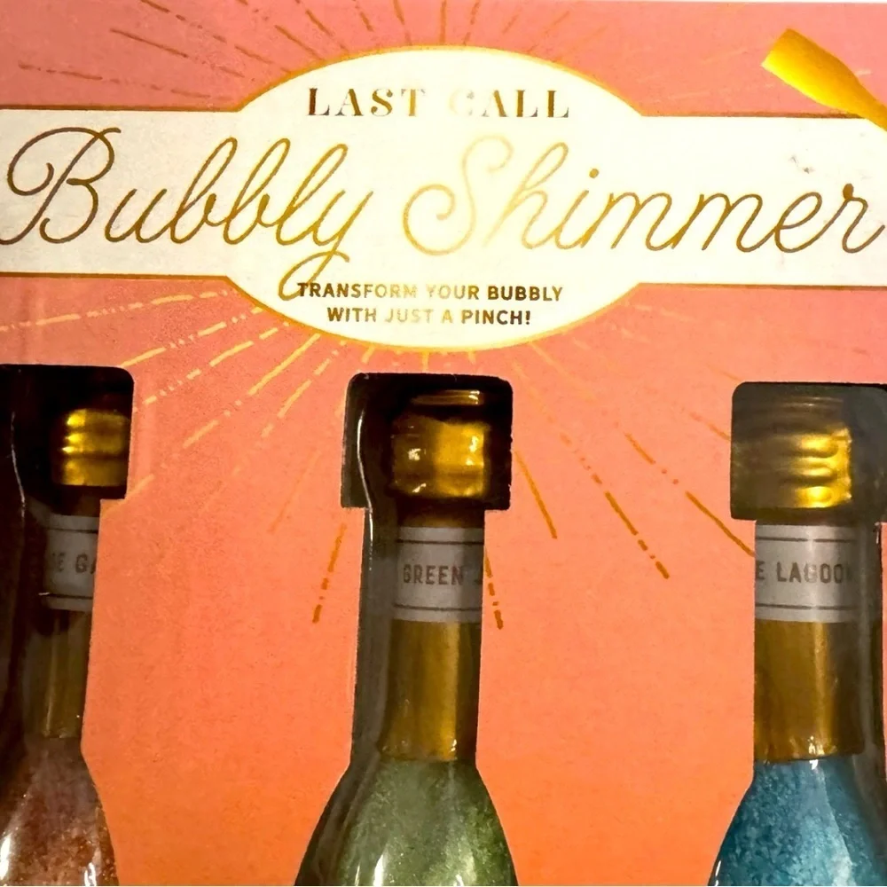 3/$25 Bubbly Shimmer Coastal Cocktail Drink Mix Set Prosecco Shimmer Toppers